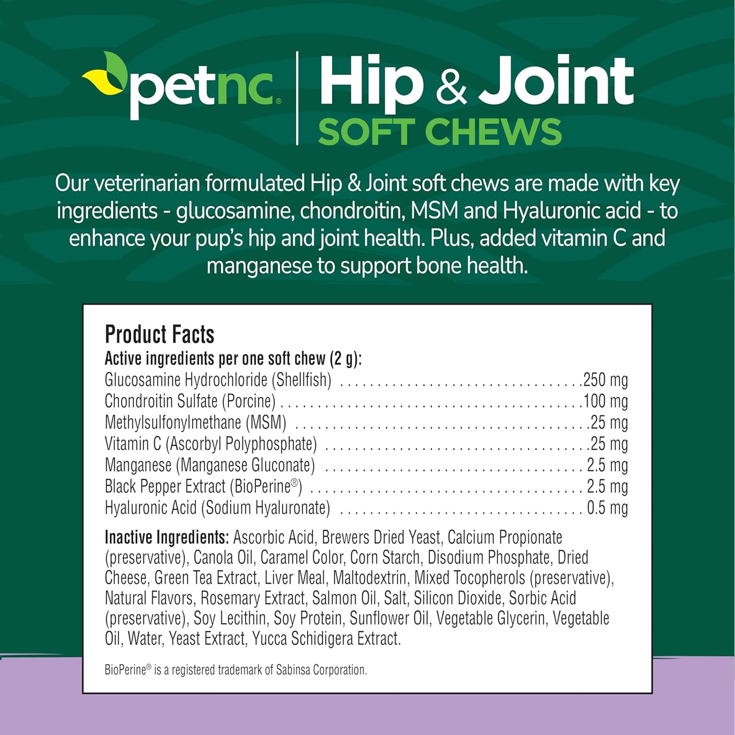 Petnc Hip & Joint Health Supplement for Dogs (90 Chews), Glucosamine Chondroitin MSM Dog Chews with Hyaluronic Acid, Liver Flavored Bone & Joint Support Supplement, For All Breeds - Image 12
