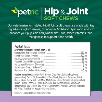 Petnc Hip & Joint Health Supplement for Dogs (90 Chews), Glucosamine Chondroitin MSM Dog Chews with Hyaluronic Acid, Liver Flavored Bone & Joint Support Supplement, For All Breeds - Image 12
