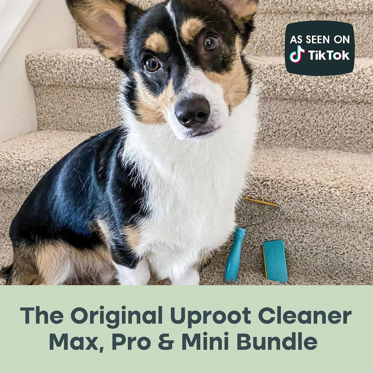 Uproot Clean Fur-Nado Survival Kit - Uproot Cleaner Pro Pet Hair Remover Tool + Mini & Max Variants - Pet Hair Removal Tool and Carpet Rake - Easy Cat & Dog Fur Scraper Bundle - Image 9