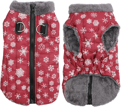 JoyDaog Warm Fleece Dog Coats with Durable Harness Buitl in D-Ring,Waterproof Puppy Jacket for Small Dogs,Dog Vest for Cold Winter,Burnished Khaki S - Image 11