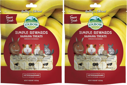 Oxbow Simple Rewards Apple Banana Treats, Timothy Hay Guinea Pig & Bunny Treats, Pet Snack, Made with Oxbow Guinea Pig Hay, Made in USA, Timothy for Rabbit, 3 oz Bag - Image 12