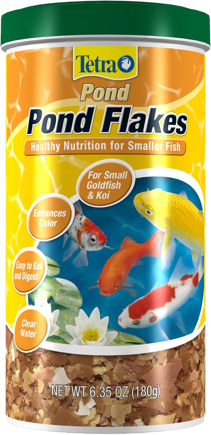 Tetra Pond Flakes 6.35 Ounces front view packaging