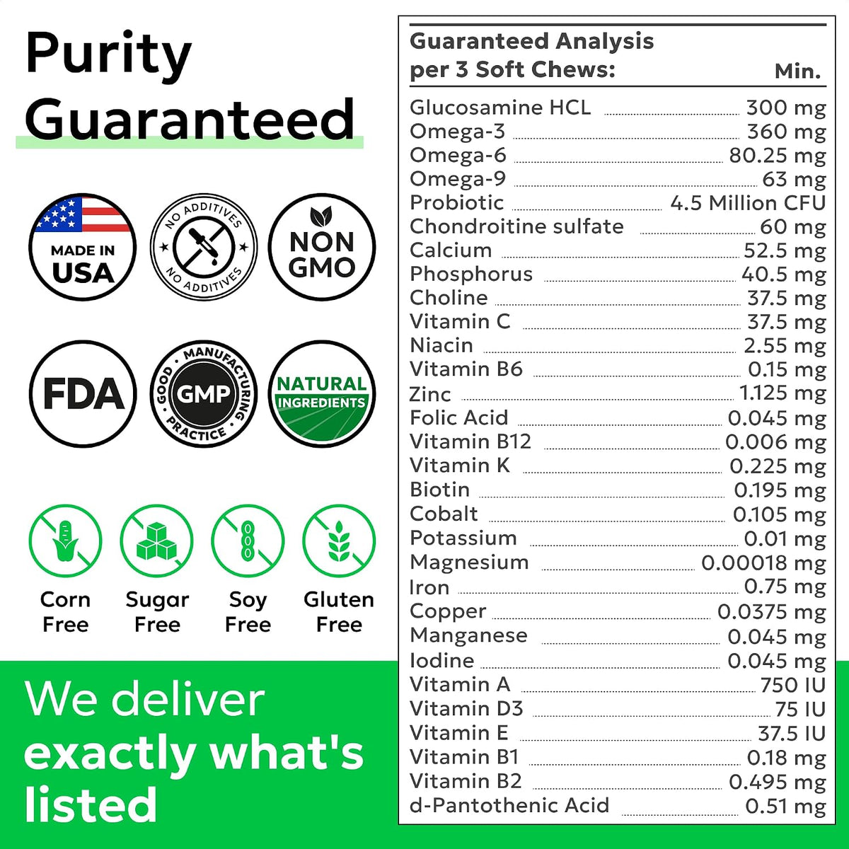 BARK&SPARK imported daily dog vitamins with probiotics for gut health