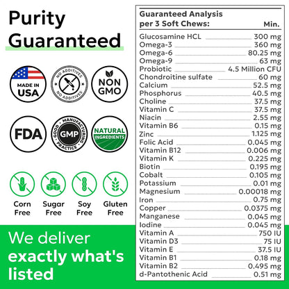 BARK&SPARK imported daily dog vitamins with probiotics for gut health