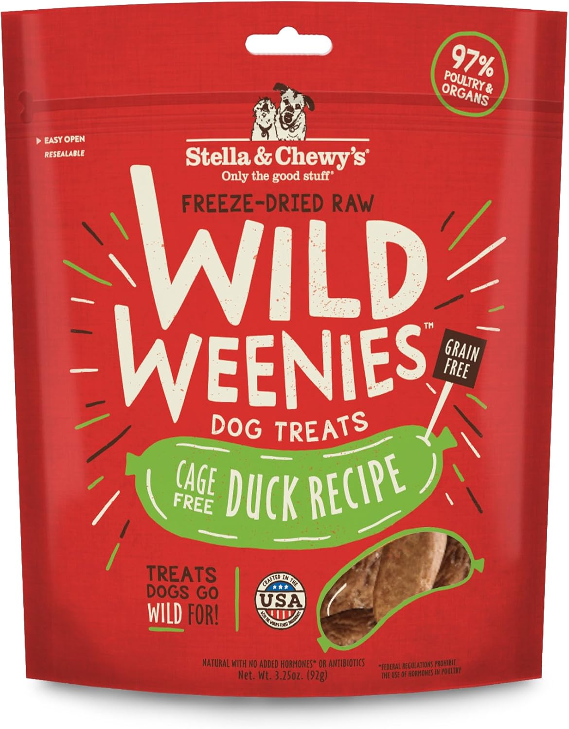 Stella & Chewy's Freeze-Dried Raw Wild Weenies Dog Treats - High-Protein Training Treats for Dogs & Puppies - All-Natural Chicken Recipe with 97% Meat & Organs - USA Made - 3.25 oz Bag - Image 15