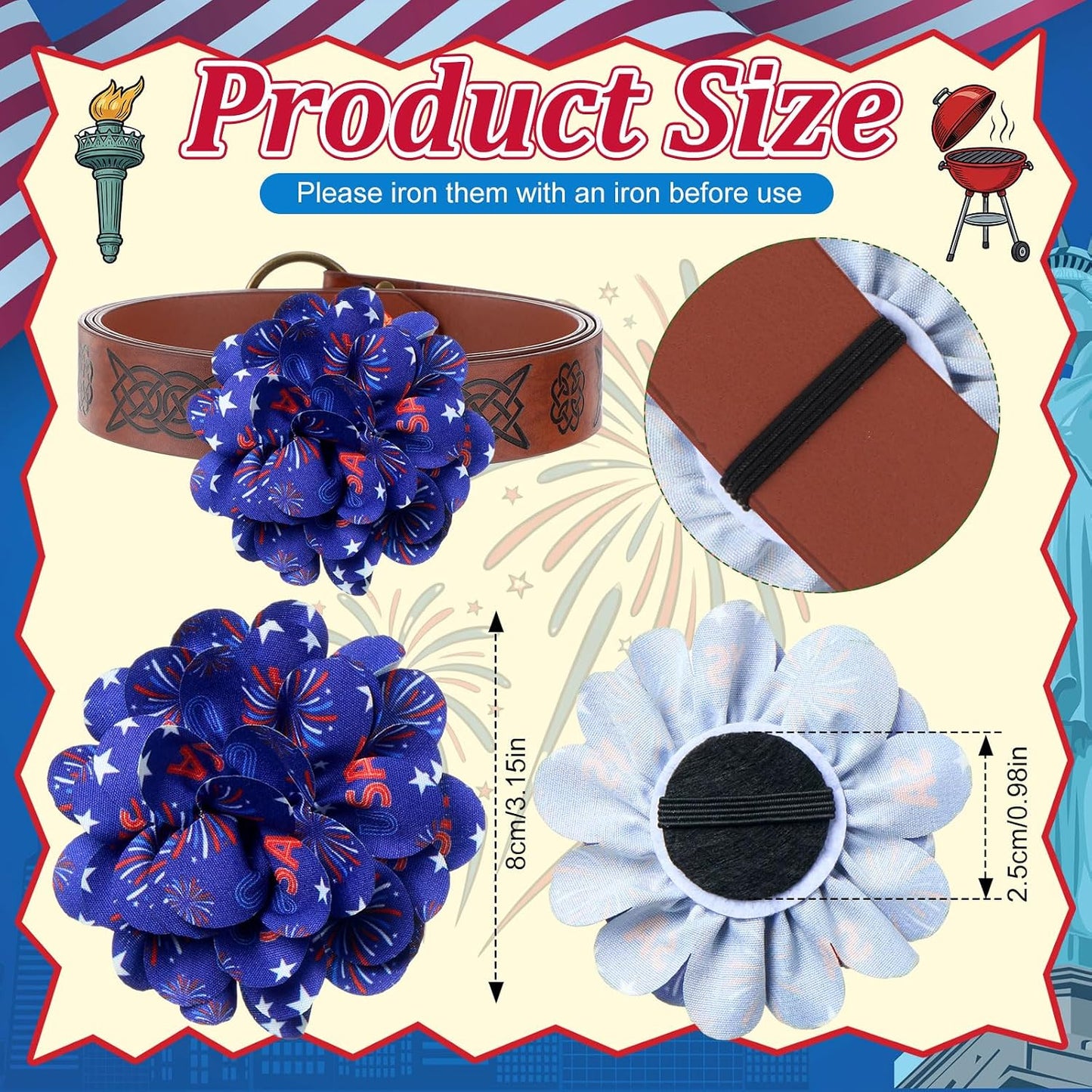Assorted twenty five unique star patterned designs of Dansydaisy pet collar accessories arranged in pairs