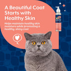 NaturVet liquid salmon oil cat supplement nutrition label showing omega fatty acids