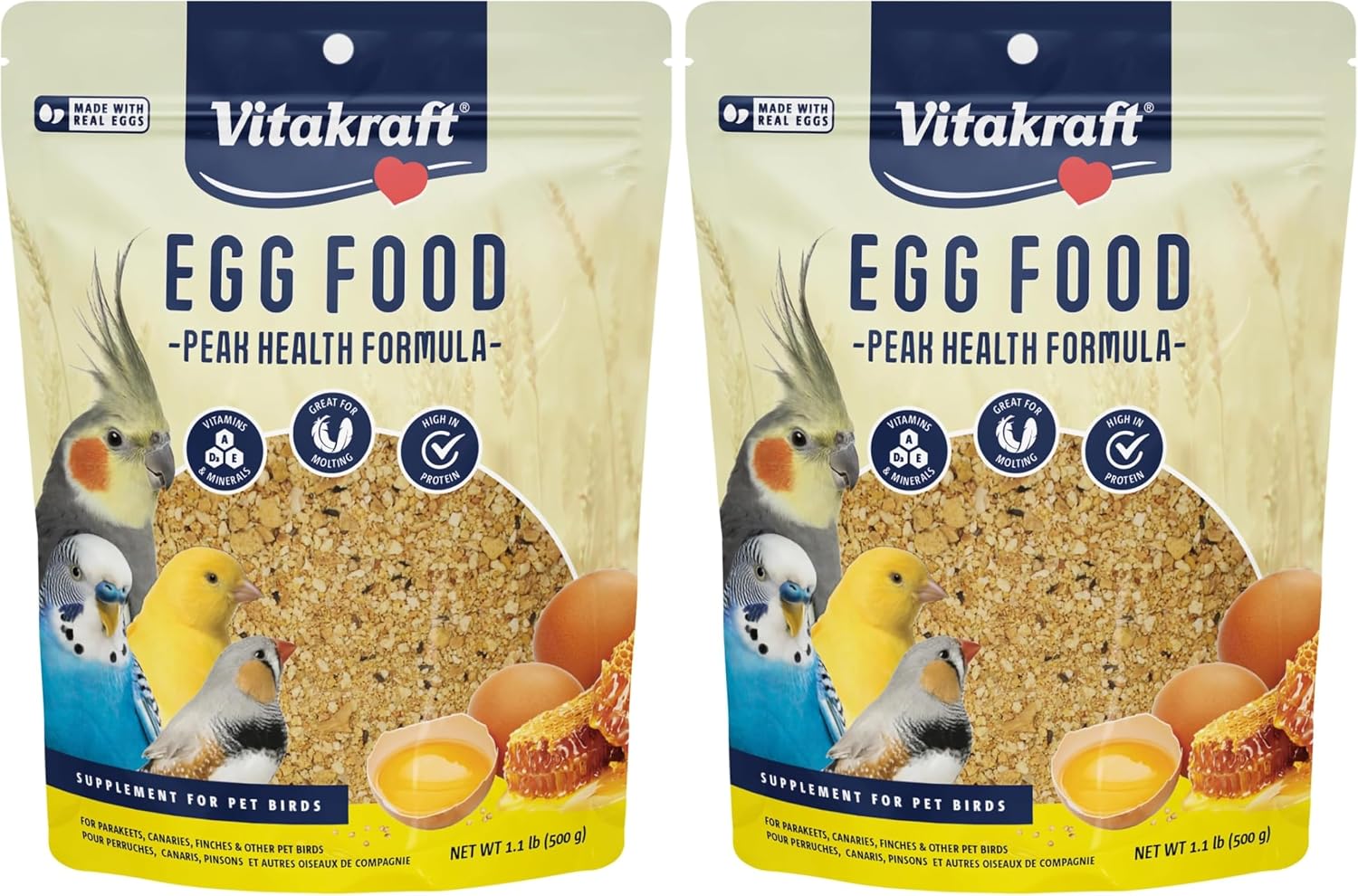 Vitakraft VitaSmart Egg Food for Birds - Daily Supplement for Parrots, Parakeets, Cockatiels, and Canaries - Bird Calcium Supplement 1.1 Pound (Pack of 1) - Image 9