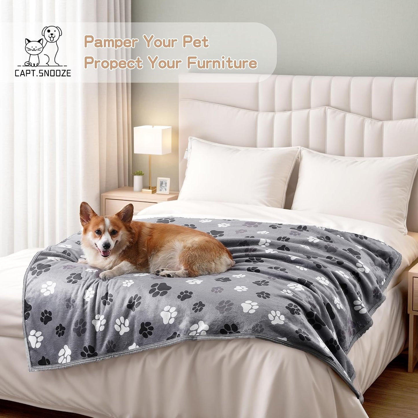 CAPT.SNOOZE machine washable dog bed protector being folded neatly for travel storage