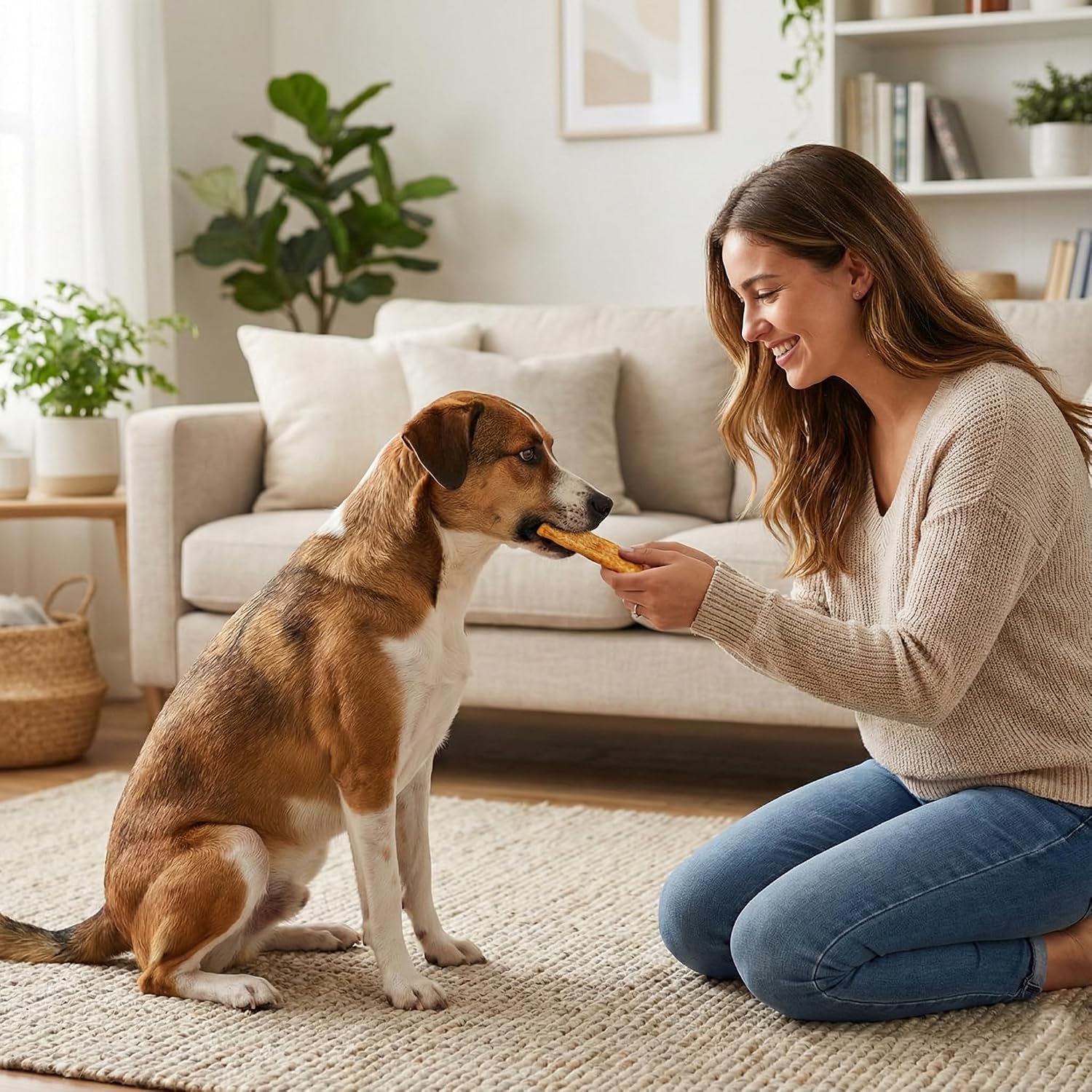 Fieldcrest Farms digestible dog treats nutritional information and sizing chart