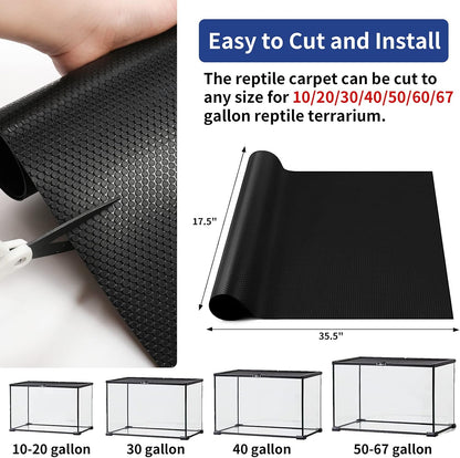 Close up view of the non slip textured surface on the SISIPAI LIFE reptile floor mat.