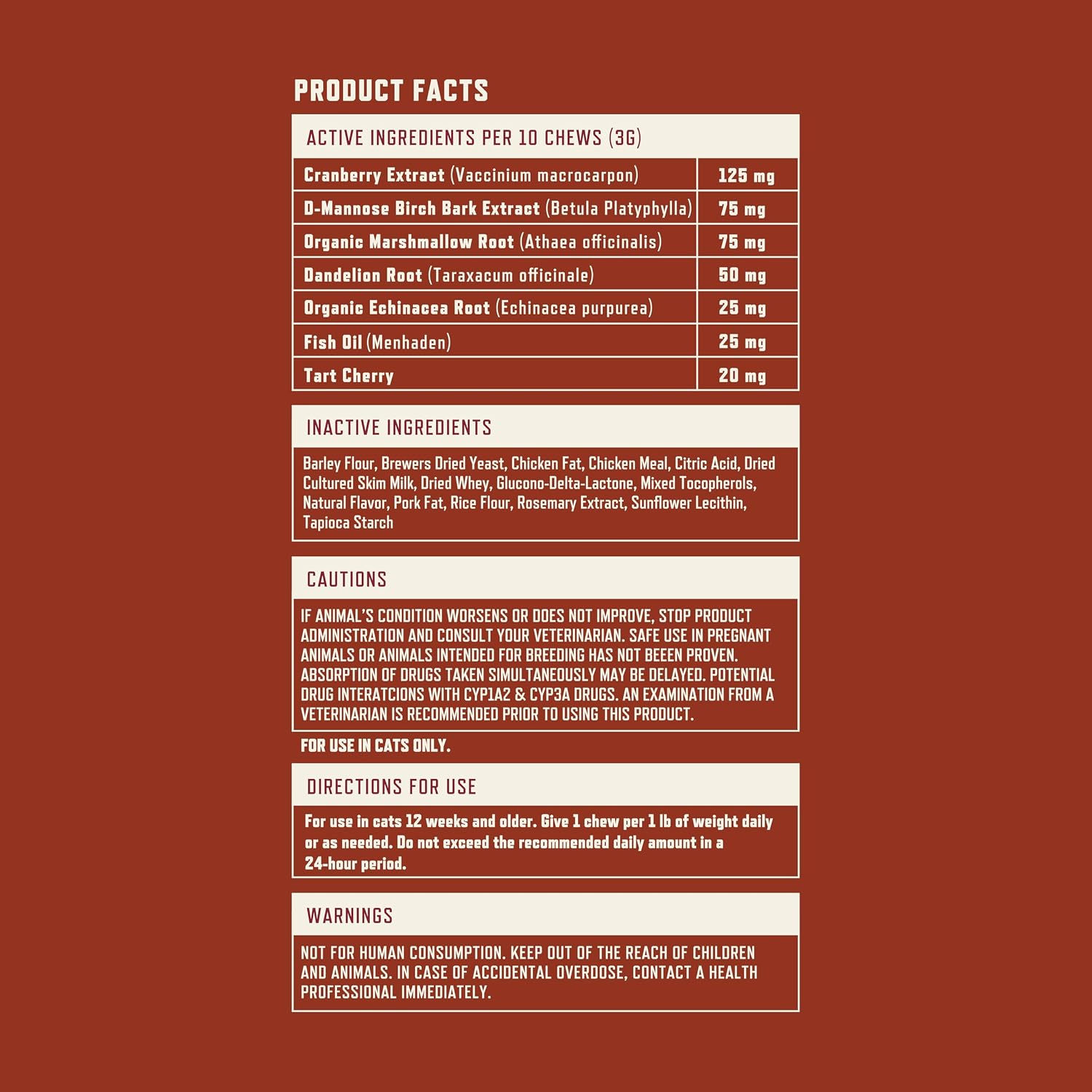 Rocco and Roxie feline urinary tract supplement crunchy bites texture