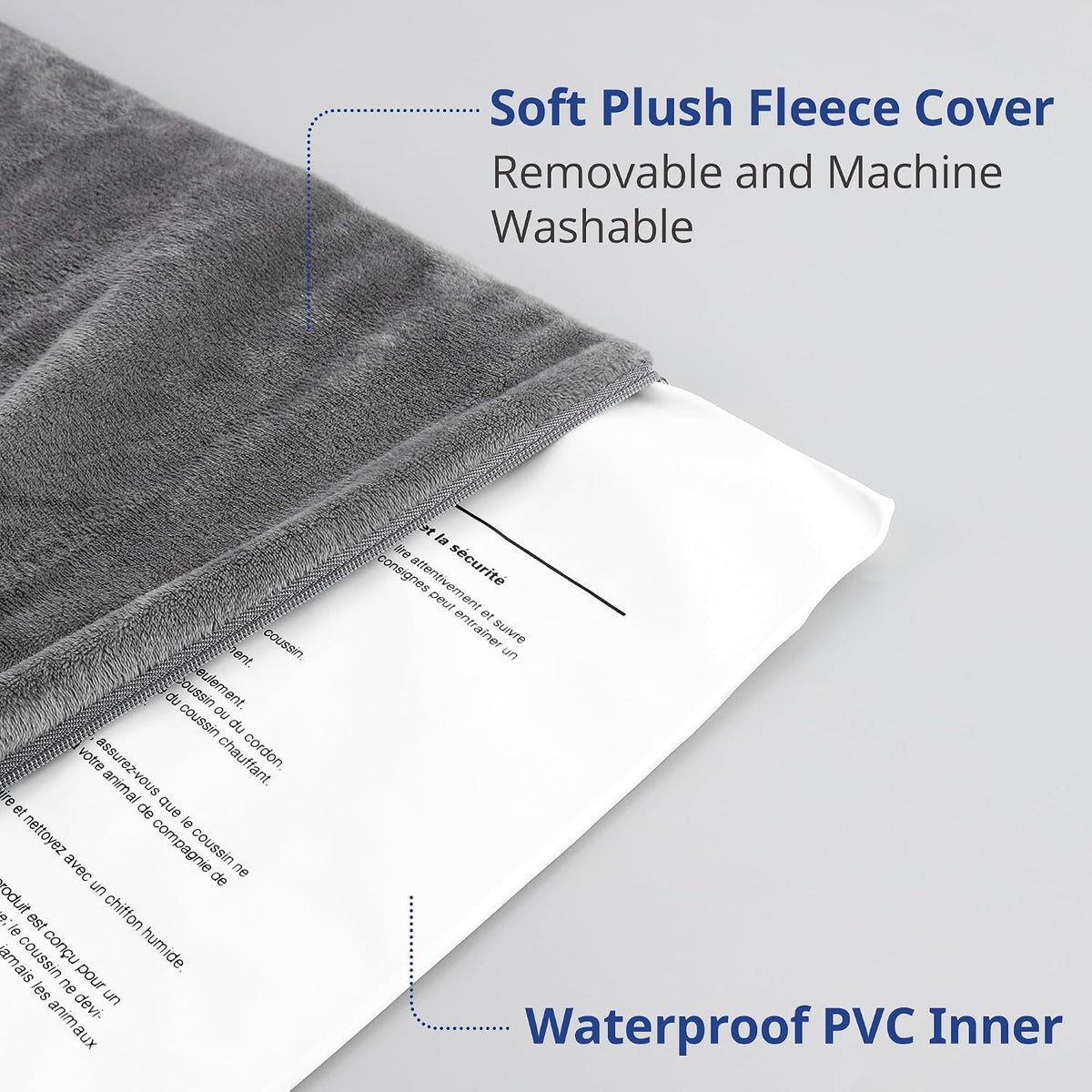 NICREW cat thermal bed pad showing the removable machine washable cover