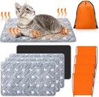 An overview of the machine washable layers of the self heating pet bed