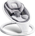 Munchkin electric baby swing front view in white and grey