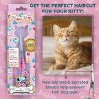 Stainless steel blades of Kenchii Happy Kitty pet trimming shears