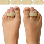 ZenToes Hammer Toe Corrector front view showing beige fabric buddy wraps.