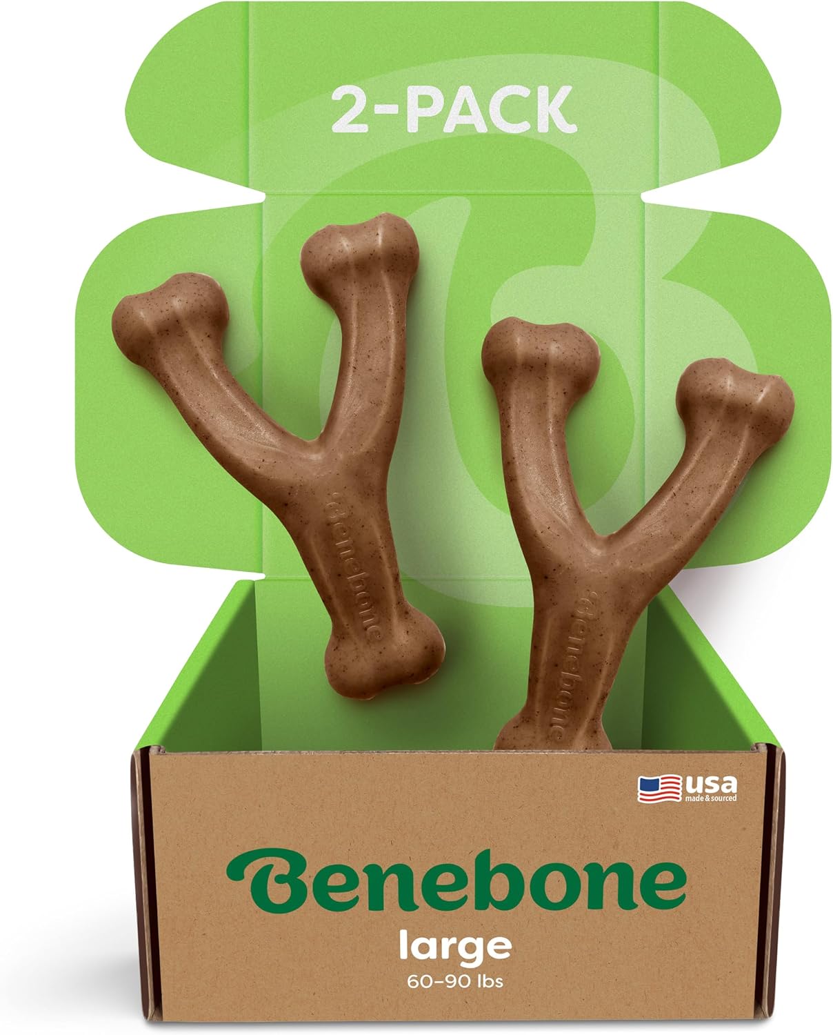 Benebone 3-Pack Wishbone Durable Dog Chew Toy for Aggressive Chewers, Variety Pack-Bacon, Chicken, Peanut Made in USA, Medium - Image 8