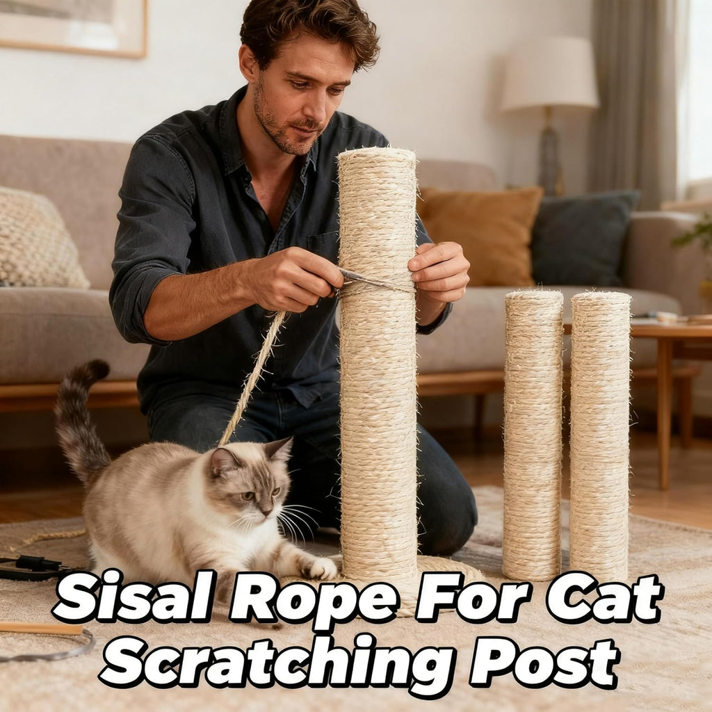 Eco-friendly sisal rope for cat towers and scratching surfaces