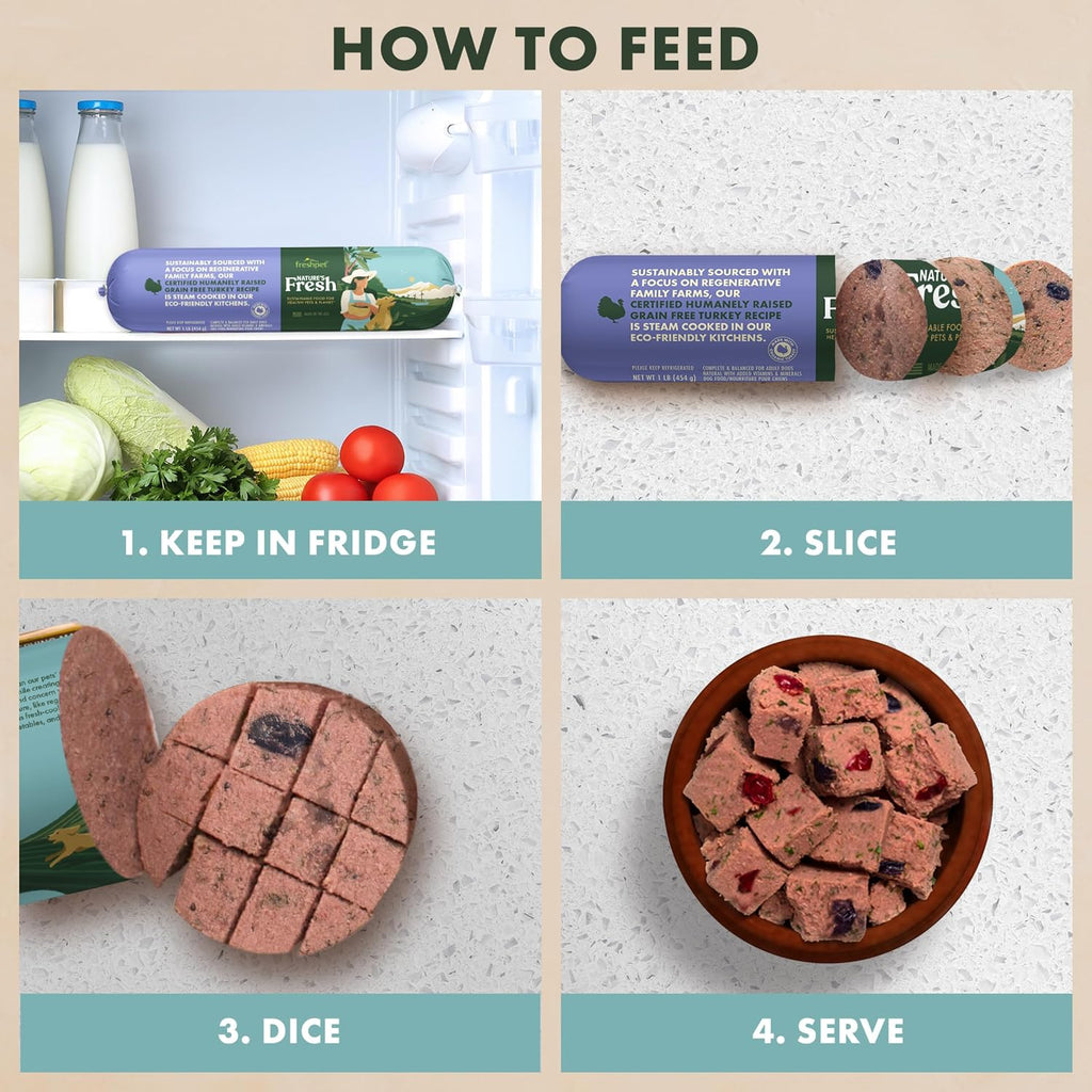 Humanely raised chicken dog food recipe packaging