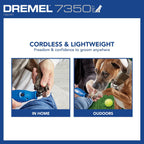 Dremel 7350-PET kit contents including USB charging cable