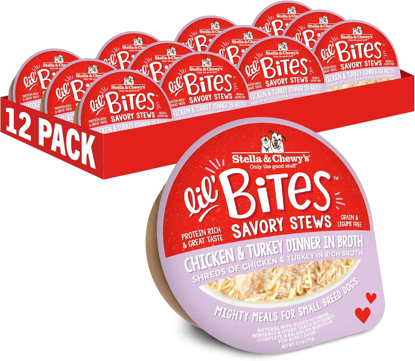Stella & Chewy's Lil Bites Savory Stews for Small Breeds Beef & Chicken Dinner in Broth, 2.7 oz. Cups (Pack of 12) - Image 10