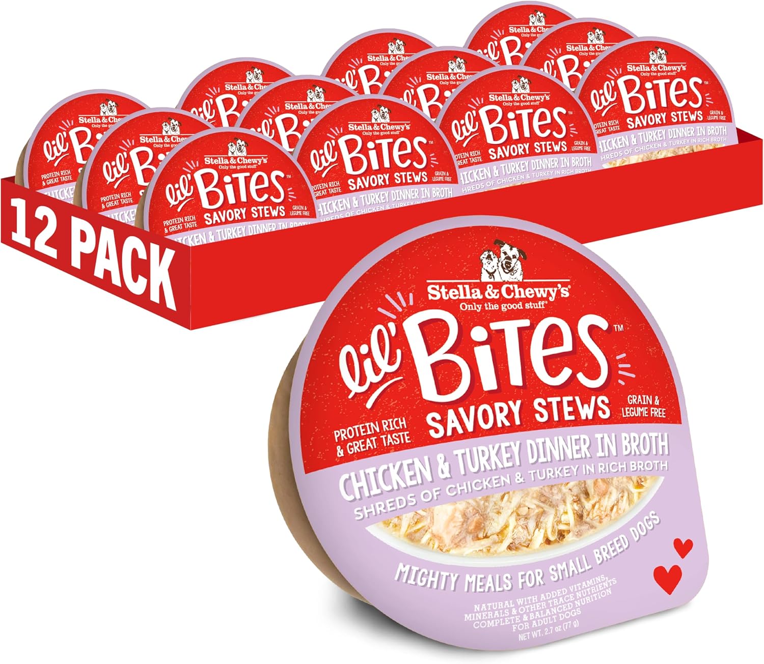 Stella & Chewy's Lil Bites Savory Stews for Small Breeds Beef & Chicken Dinner in Broth, 2.7 oz. Cups (Pack of 12) - Image 10