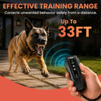Handheld dog bark deterrent with LED light indicator
