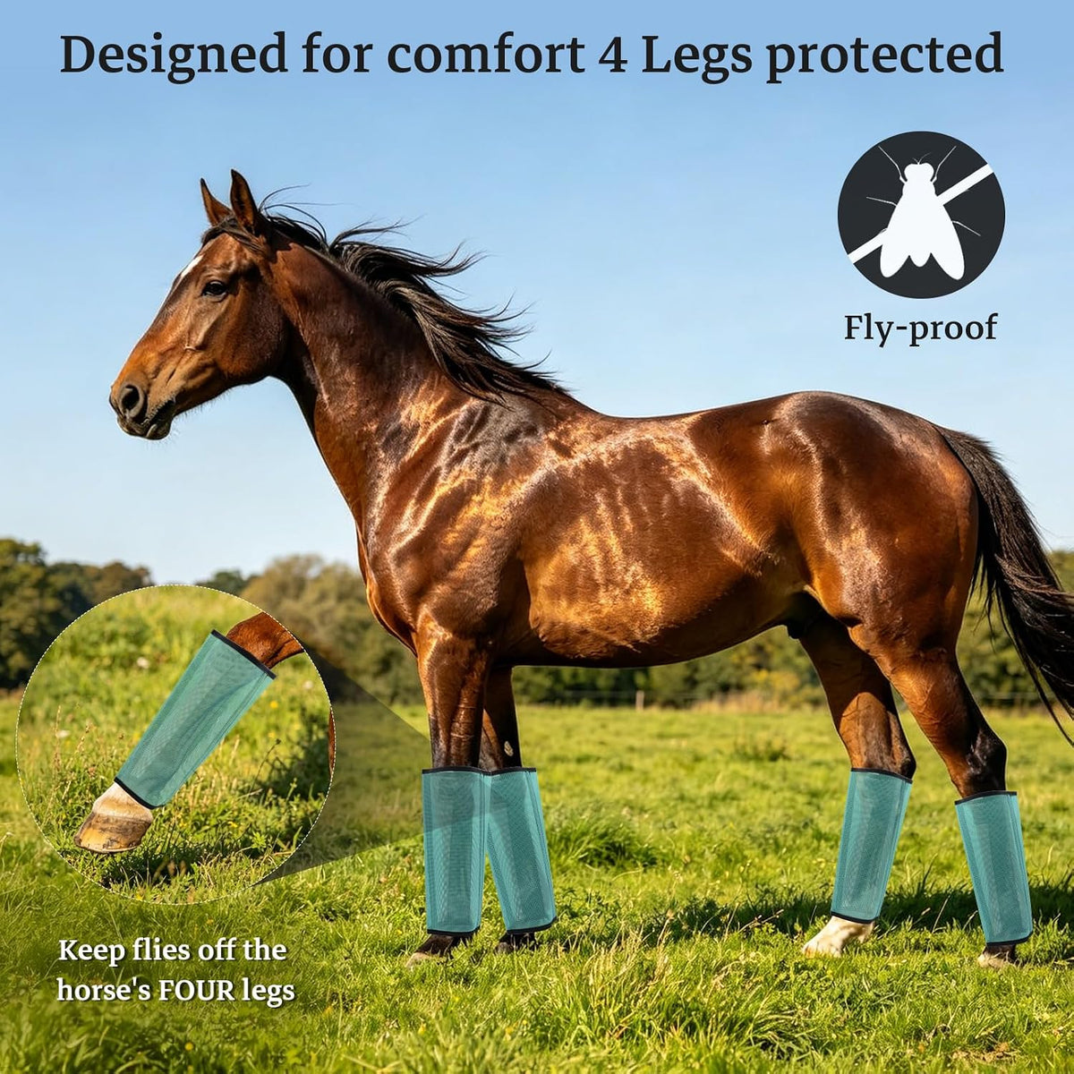 Breathable plastic mesh texture close up of KILILIUN anti-stomping horse wraps