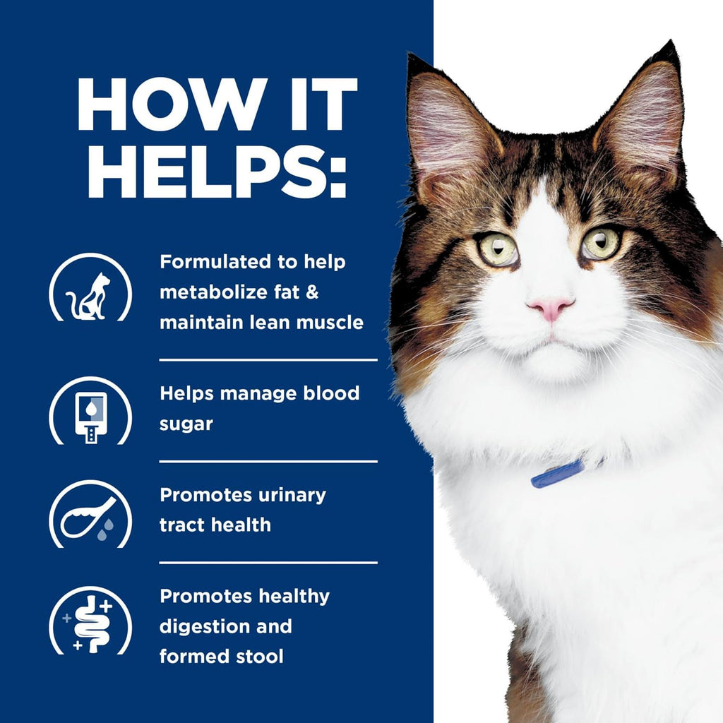 Hill's veterinary diet cat food feeding guide illustration