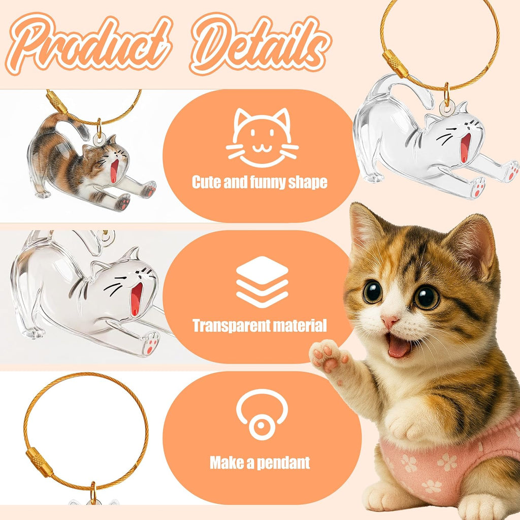 OGNWFUNK cat hair reminder bottles showing two clear lockets side by side.