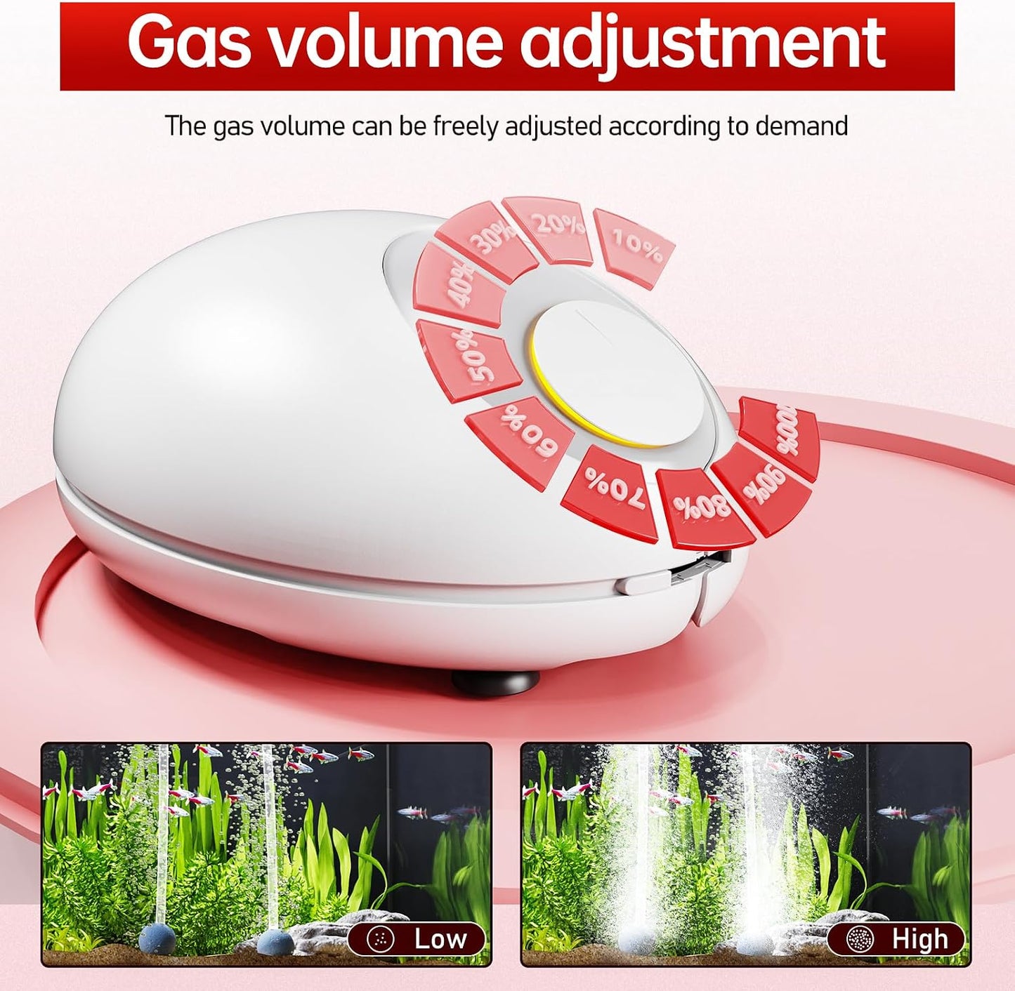 Aquasmith air pump showing single hole outlet connection