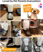 Lesotc 2.4 Gallon gravity pet water dispenser separated into components for easy cleaning.