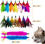 CATENEED fuzzy worm wand refills in vibrant colors for indoor cat exercise.