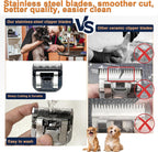 Stainless steel replacement pet clipper blade displaying the cutting teeth