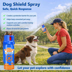 Genolix humane deterrent spray held in hand for scale