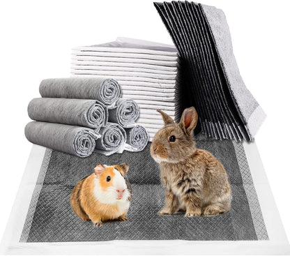 Fhiny Rabbit Pee Pads, 13" x 18" 100 PCS Disposable Bunny Pads Charcoal Leak-Proof Super Absorbent Potty Training Pad with Quick-Dry Surface for Dogs Puppies Cats Kittens or Small Pets - Image 14