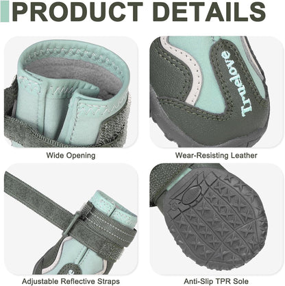 Soft fleece interior of waterproof dog boots