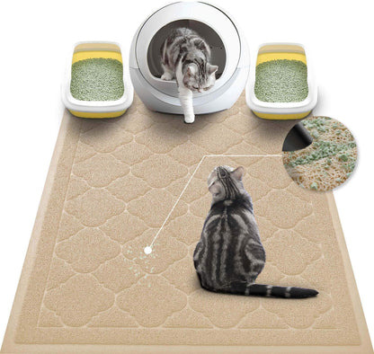 WePet Cat Litter Box Mat, Kitty Premium PVC Pad, Durable Trapping Rug, Phthalate Free, Urine-Resistant, Scatter Control, XXL 47 x 36 Inch, Grey - Image 13