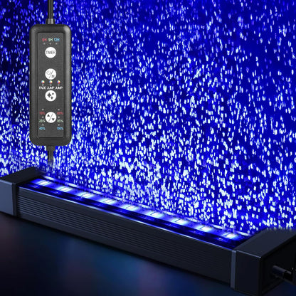 fishkeeper Submersible Fish Tank Light with Air Bubble Hole Color & Brightness & Timers Adjustable IP68 Waterproof Aquarium Bubble Light for Fish Tank Accessories Bubbler Wall (9W, Pump Not Included) - Image 9