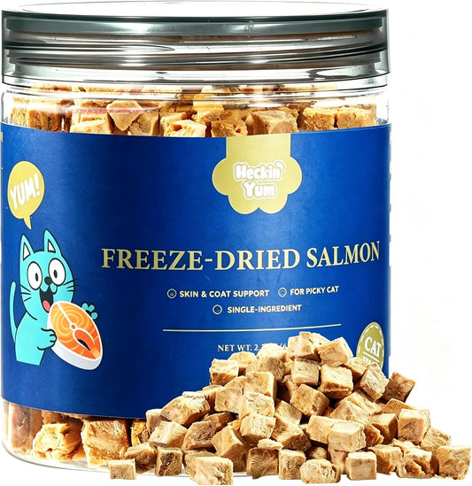 Barkley's Premium Heckin Yum freeze dried salmon treats front view raw pet snacks