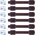 Cutesafety child safety cabinet locks brown 6 pack front view pack packaging