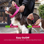 Escape proof training dog vest with front metal D ring attachment