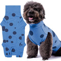 Comwish dog recovery surgery suit small blue front view