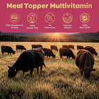 Authentic USA imported 90 scoops grass fed beef organ topper label details