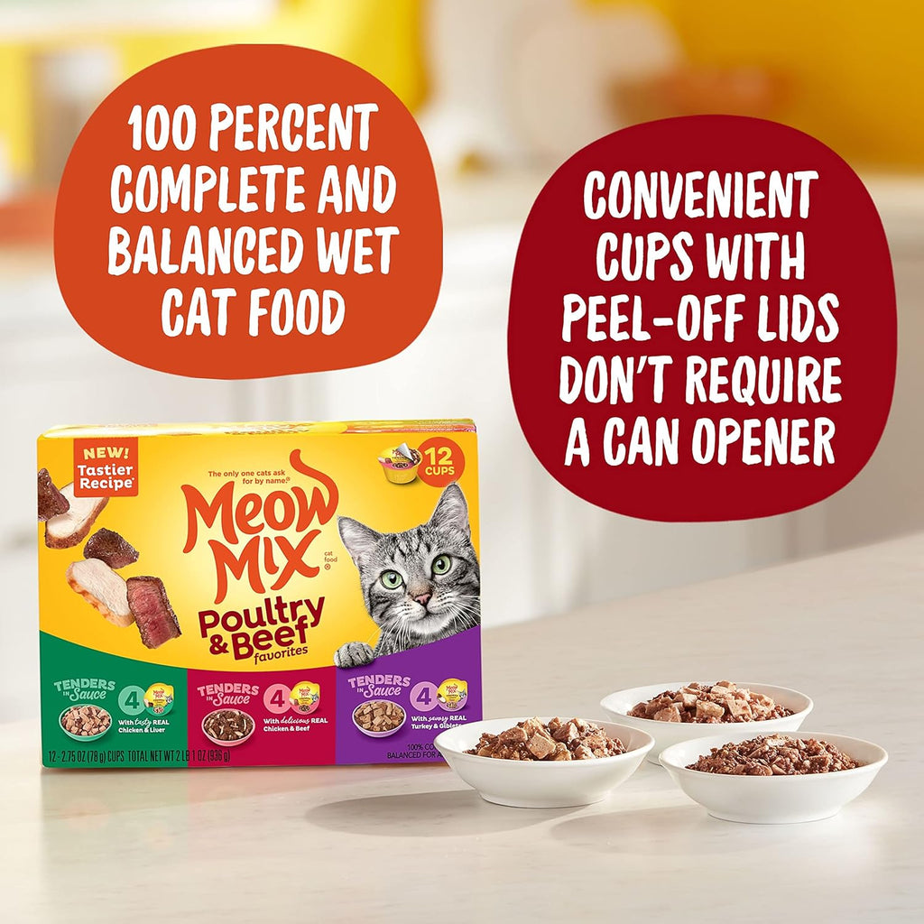 Meow Mix turkey and giblets in sauce cup