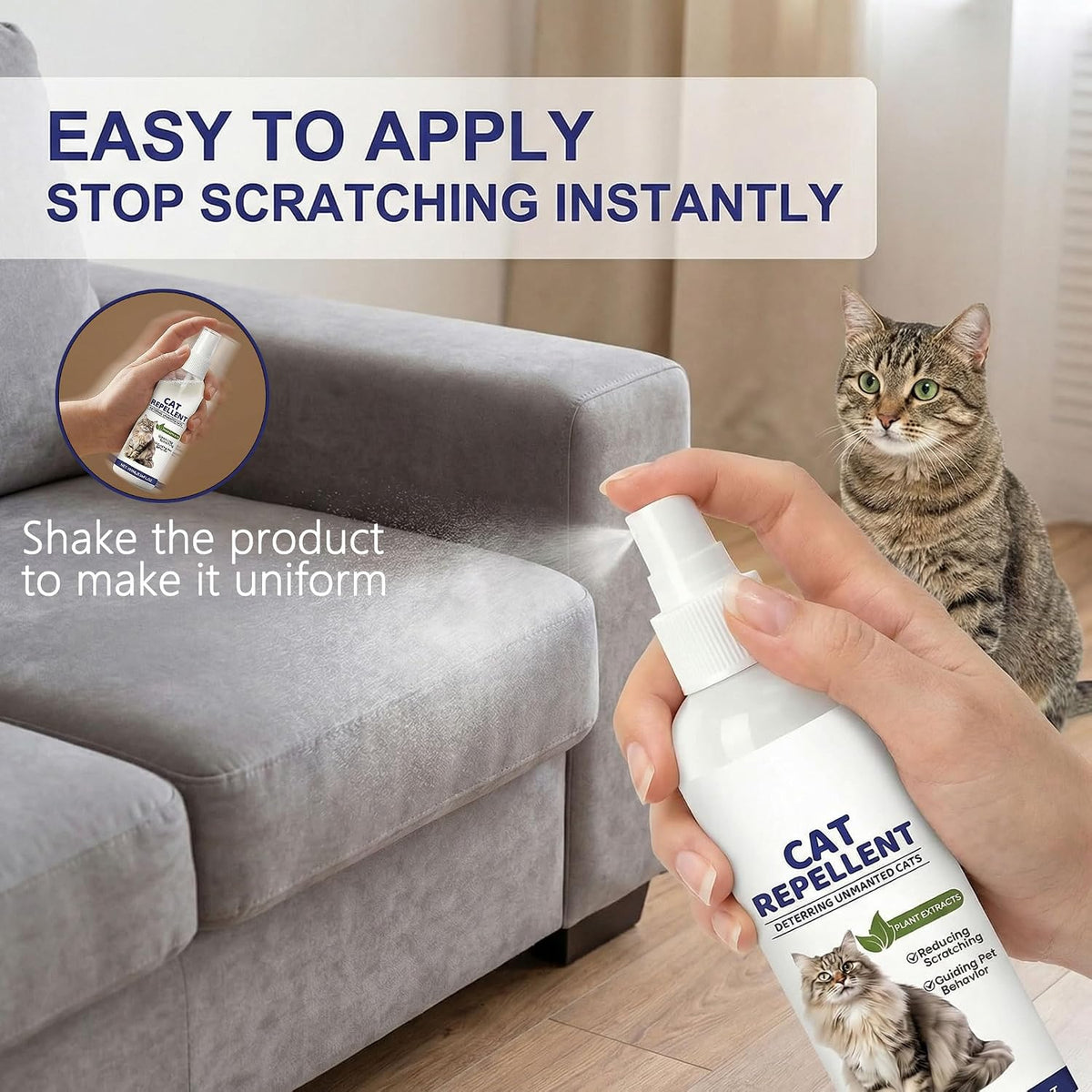 Natural bitter extract cat training spray bottle