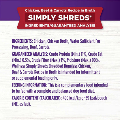 Wellness Bowl Boosters grain free wet food pouch