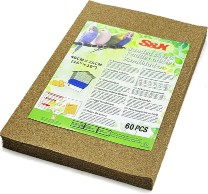 S&X Gravel Paper for Bird Cage 30-Pack 15" x 9.5" Bird Cage Liners Disposable for Enhanced Hygiene and Bird Health - Image 11