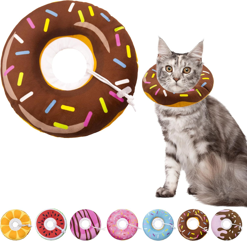 Seyezo Cat Cone Collar Soft, Adjustable Cat Recovery Collars Spay Cones to Stop Licking, Cute Donut E Collar After Surgery, Anti-Lick Recovery Elizabethan Collar for Kittens (Donut Pink, Small) - Image 11